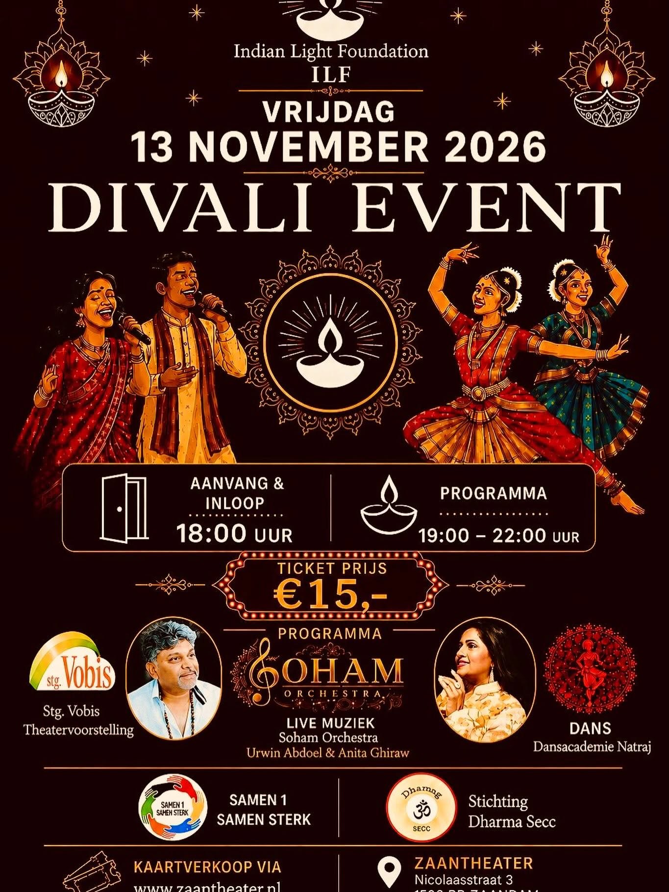 Flyer ILF Divali Event — 13 november 2026